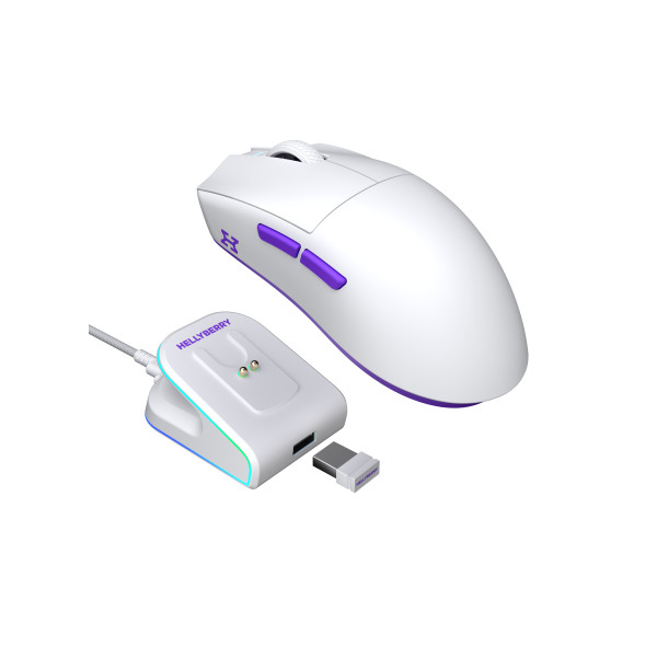 Фото - Мышь беспроводная игровая Hator Hellyberry HM47 wireless (HM47_white_violet)