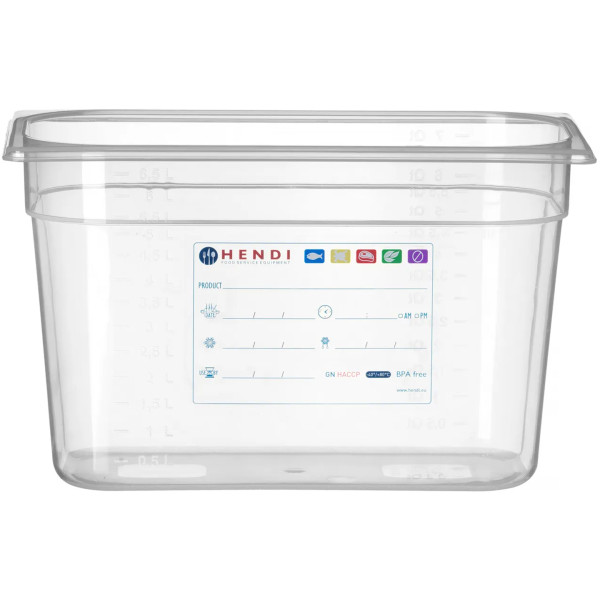 Фото - Ємність для зберігання Hendi HACCP GN 1/3 (H)65 мм (880289PG)