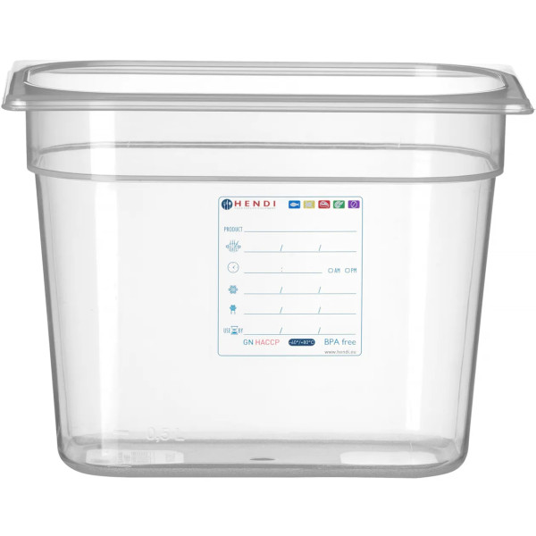 Фото - Ємність для зберігання Hendi HACCP GN 1/4 (H)150 мм (880364PG)
