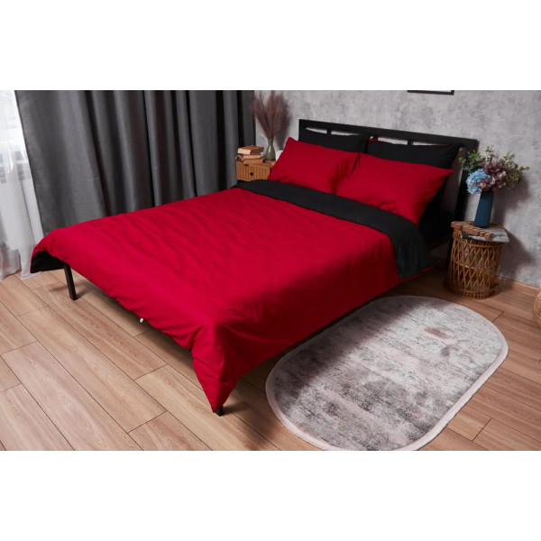 Фото - Комплект постільної білизни Moon&Star Бязь Gold Люкс «Cherry Black» 200х220 нав. 4х50х70 (MS-820003163)