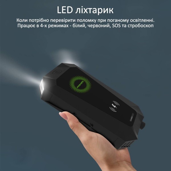 Фото - Пускозарядний пристрій Promate 19200mAh (Hexabolt-20.Black)