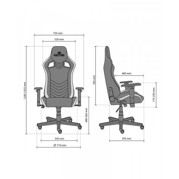 Фото - Крісло для геймерів HEXTER PRO R4D TILT MB70 ECO/01 BLACK/YELLOW