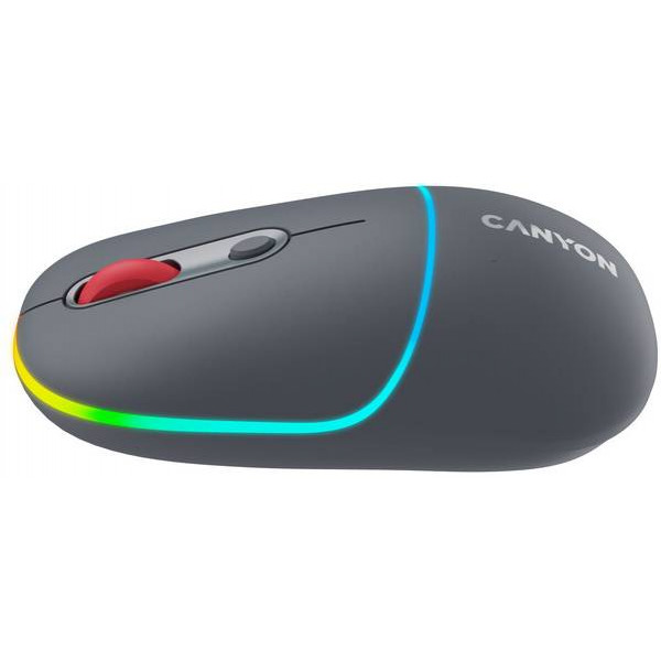 Фото - Мышь беспроводная Canyon MW-22 Dual Band RGB Wireless Dark Grey (CNS-CMSW22DG)