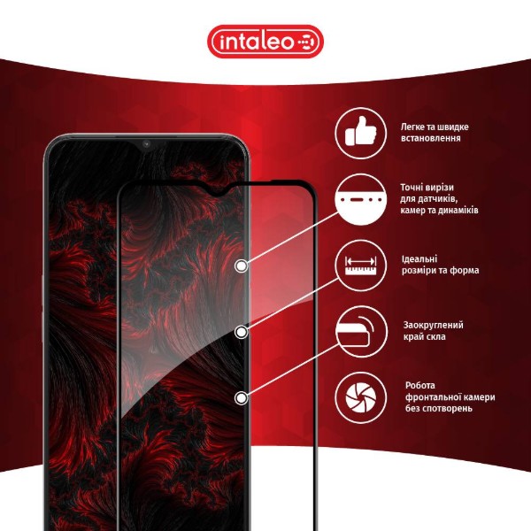 Фото - Защитное стекло для смартфона Intaleo Full Glue for Oppo A16 Black (1283126522055)