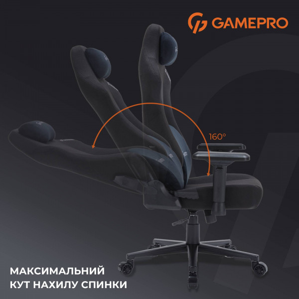 Фото - Кресло для геймеров GamePro FGC750B Size L Fabric Black
