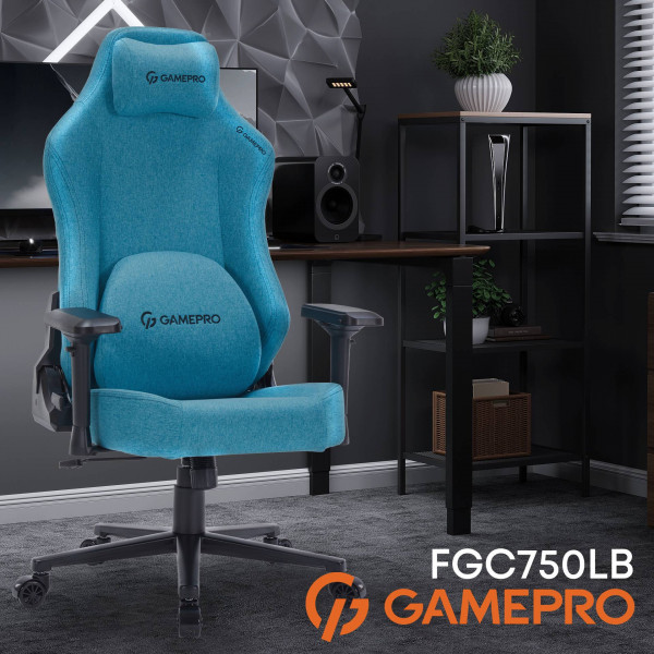 Фото - Крісло для геймерів GamePro FGC750LB Size L Fabric Light Blue