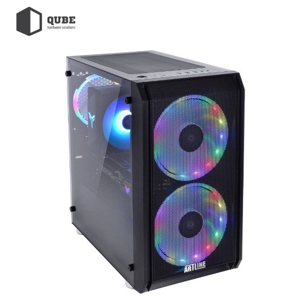 Фото - Системний блок QUBE QB Ryzen 5 5500 RTX 3050 6GB NM 3210 (Ryzen55500RTX30506GBNM3210)
