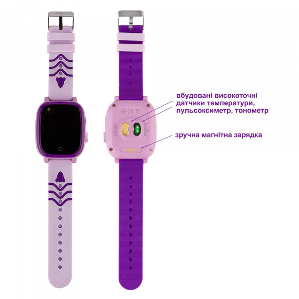 Фото - Дитячий годинник AmiGo GO005 4G WIFI Thermometer Purple