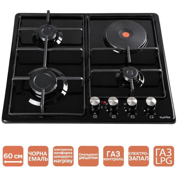Фото - Варильна поверхня газова Ventolux HG631 DA3 S (BK)