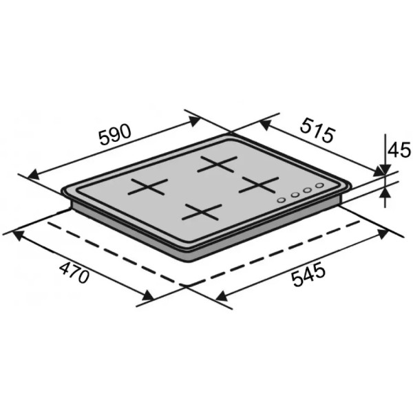 Фото - Варильна поверхня газова Ventolux HG631 DA3 S (BK)