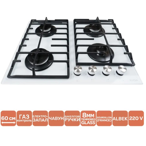 Фото - Варочная панель газовая Ventolux HG640-TA3G CS (WH)