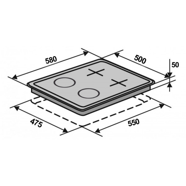 Фото - Варочная панель газовая Ventolux HG622 B9G CS (X)