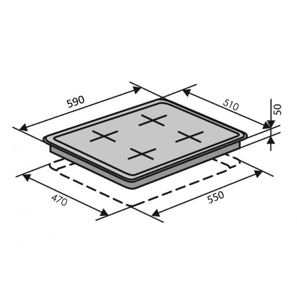 Фото - Варочная панель газовая Ventolux HG D7 ST (X)