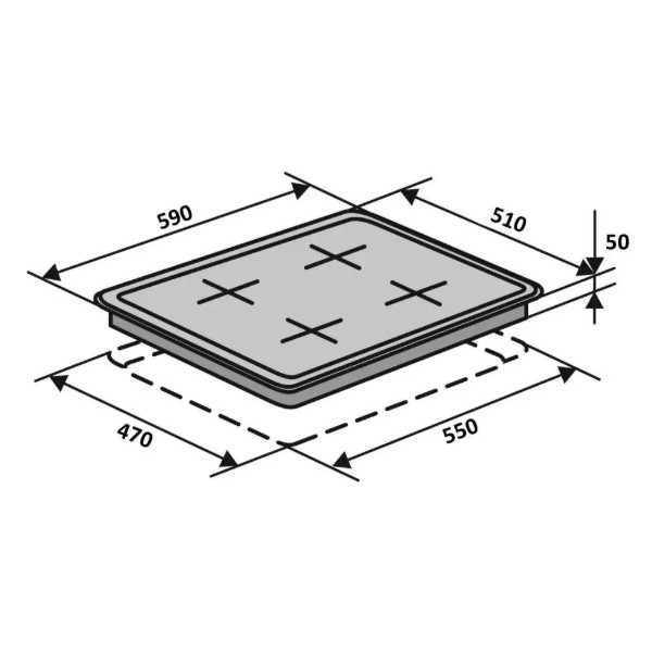 Фото - Варильна поверхня газова Ventolux HG L7 S (BK)