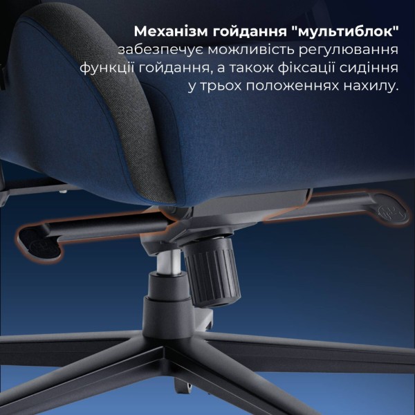 Фото - Крісло для геймерів GamePro Size XL Fabric Dark Blue (GC900DB)