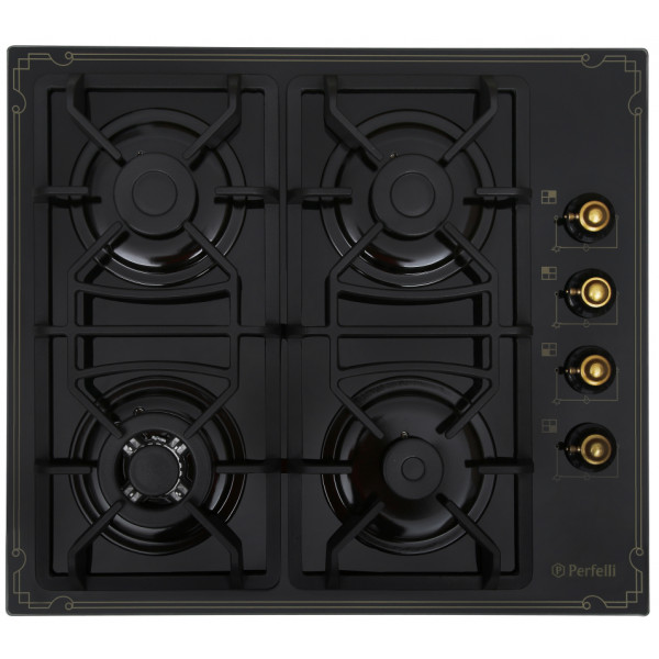 Фото - Варочная панель газовая Perfelli HGG 61724 BL ANTIQUE