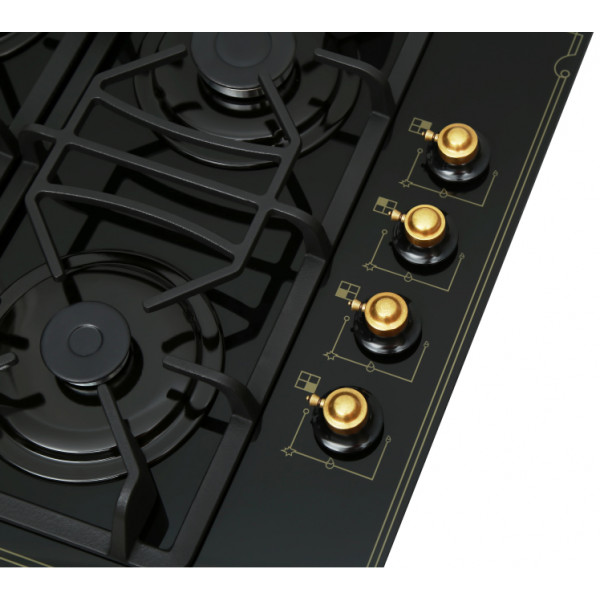 Фото - Варочная панель газовая Perfelli HGG 61724 BL ANTIQUE