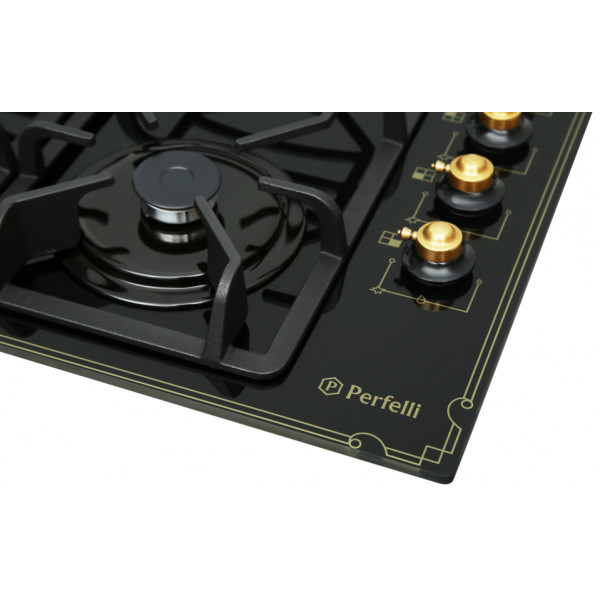 Фото - Варочная панель газовая Perfelli HGG 61724 BL ANTIQUE