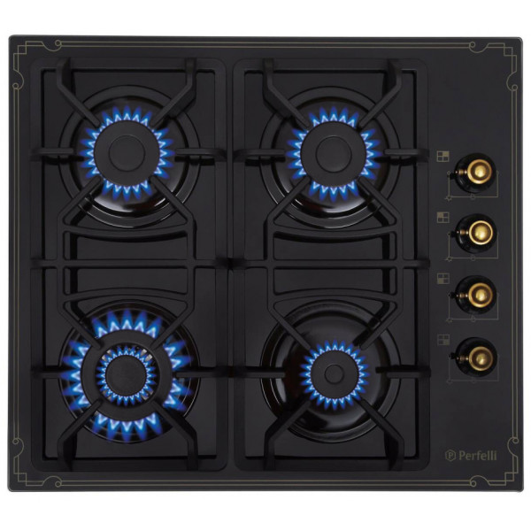 Фото - Варочная панель газовая Perfelli HGG 61724 BL ANTIQUE