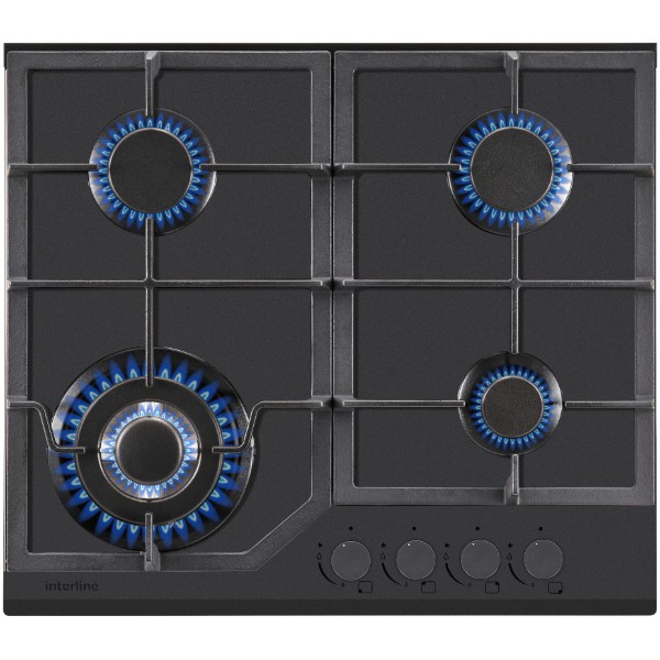 Фото - Варильна поверхня газова Interline HGG 760 FGT BA Nano Matte