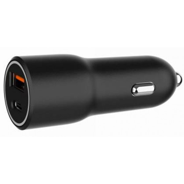 Фото - Автомобільний зарядний пристрій Gembird 1xUSB-A (18W QC3.0) + 1xUSB-C PD 20W (TA-UC-AC2PDQC38-CAR-01)