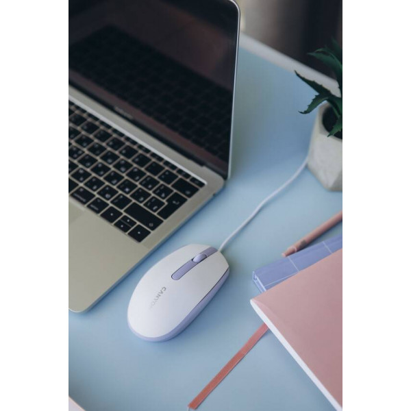 Фото - Мышь проводная Canyon M-10 USB White Lavender (CNE-CMS10WL)