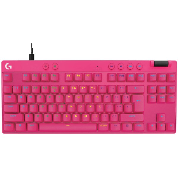Фото - Клавиатура проводная игровая Logitech G PRO X TKL RAPID Magenta LINEAR (920-013253)