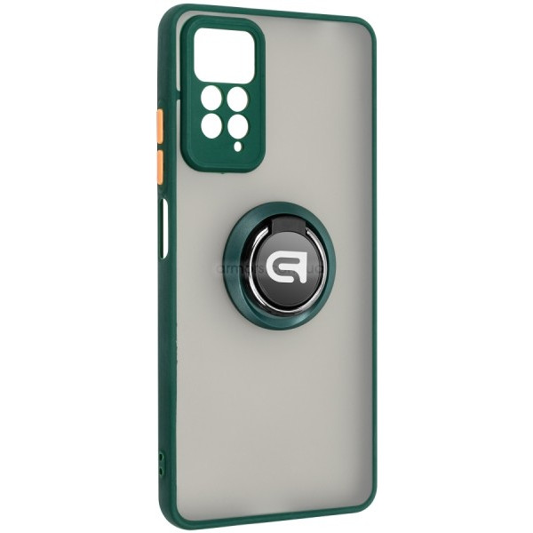 Фото - Чохол для смартфону Armorstandart Frosted Matte Ring for Xiaomi Redmi Note 12 Pro 4G Dark Green (ARM68383)