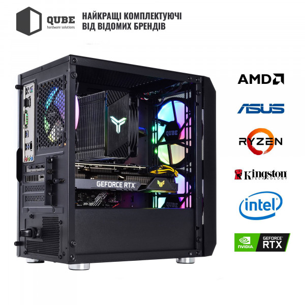 Фото - Системний блок QUBE QB Ryzen 5 5500 RTX 3050 6GB NM 3242 (Ryzen55500RTX30506GBNM3242)