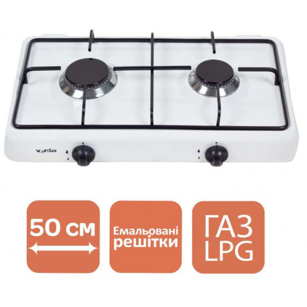 Фото - Плита газовая настольная Ventolux HGT 620 E (WH)