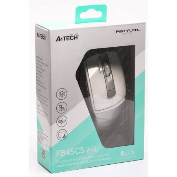 Фото - Миша бездротова A4tech FB45CS Air2 (Silver White)