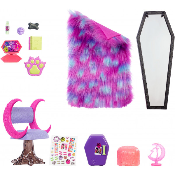 Фото - Меблі і будиночки для ляльки Monster High "Моторошна кімната Клодін" (HHK64)