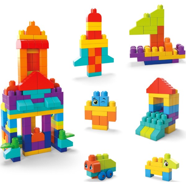 Фото - Пластиковый конструктор для малышей Mega Bloks Большой конструктор в мешке (150 деталей) (HHM96)