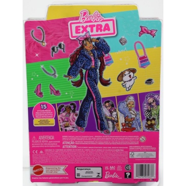 Фото - Лялька Barbie "Екстра" у синьому леопардовому костюмі (HHN09)