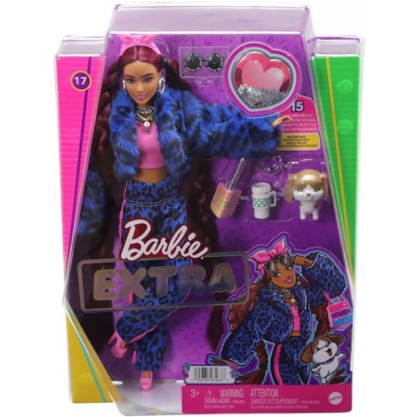 Фото - Лялька Barbie "Екстра" у синьому леопардовому костюмі (HHN09)