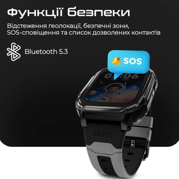 Фото - Детские часы HiFuture Kidguard G1 с GPS 4G и камерой Black Grey