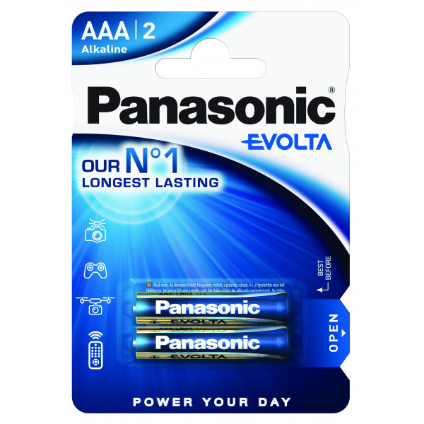 Фото - Батарейка тип AAA Panasonic EVOLTA AAA BLI 2 ALKALINE