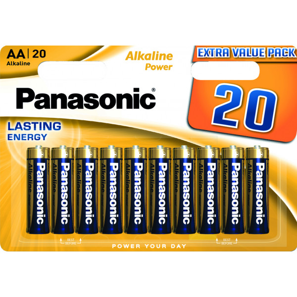 Фото - Батарейка тип AA Panasonic ALKALINE POWER AA BLI 20 (LR6REB/20BW)