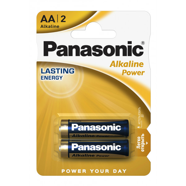 Фото - Батарейка тип AA Panasonic ALKALINE POWER AA BLI 2 (LR6REB/2BP)