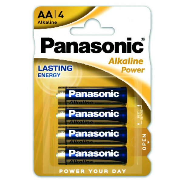 Фото - Батарейка тип AA Panasonic ALKALINE POWER AA BLI 4 (LR6REB/4BPR)