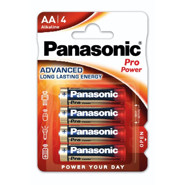 Фото - Батарейка тип AA Panasonic Pro Power AA BLI 4 Alkaline (LR6XEG/4BP) Фото - Батарейка тип AA Panasonic Pro Power AA BLI 4 Alkaline (LR6XEG/4BP)