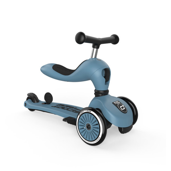 Фото - Триколісний самокат Scoot&Ride Highwaykick-1 Push and Go Gray-Blue (SR-240527-STEEL)