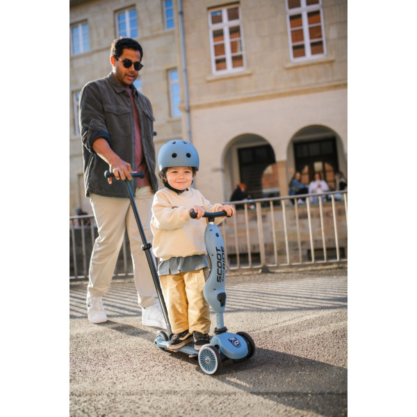 Фото - Триколісний самокат Scoot&Ride Highwaykick-1 Push and Go Gray-Blue (SR-240527-STEEL)