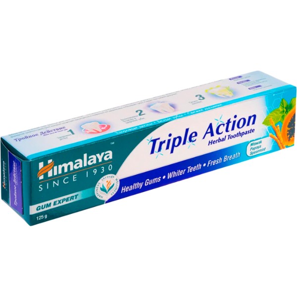 Фото - Зубная паста Himalaya Herbals тройного действия 125 мл (6291107225739)