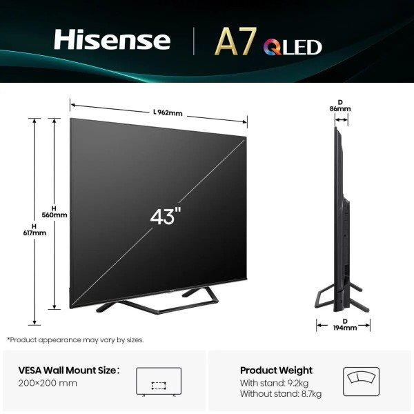 Фото - Телевизор Hisense 43A7Q