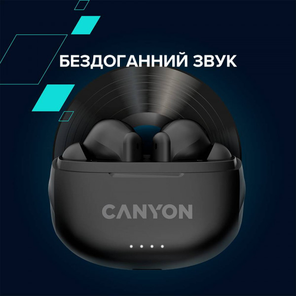 Фото - Наушники вкладыши беспроводные TWS Canyon TWS-8 (CNS-TWS8B) Black
