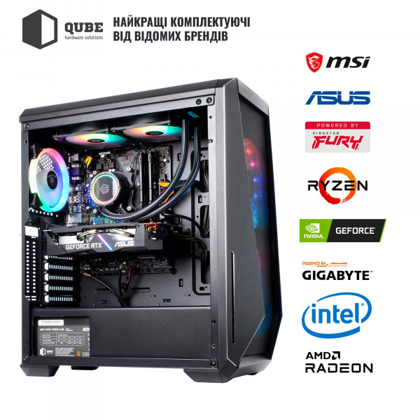 Фото - Системний блок QUBE QB i7 14700KF RTX 4080 SUPER 16GB W1 64102Win (i714700KFRTX4080S16GBW164102Win)