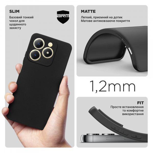 Фото - Чохол для смартфону Armorstandart Matte Slim Fit for Realme C61 4G Camera cover Black (ARM80568)