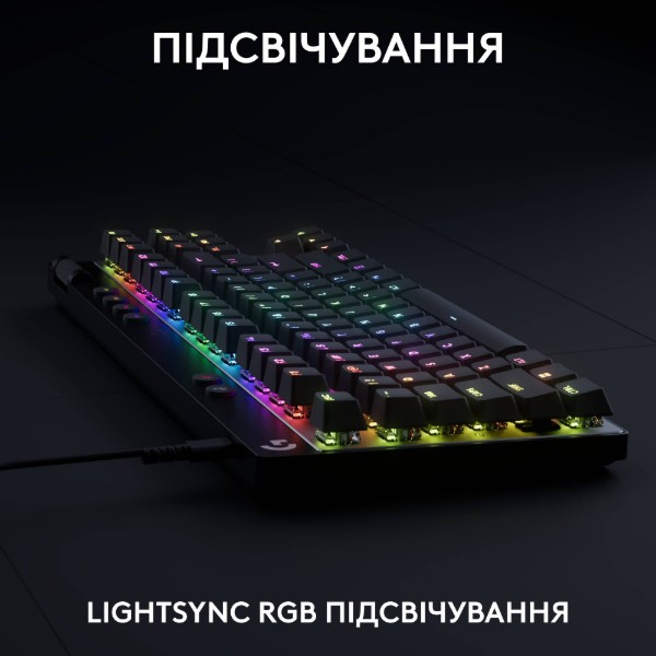 Фото - Клавиатура проводная игровая Logitech G PRO X TKL RAPID Black LINEAR (920-013233)