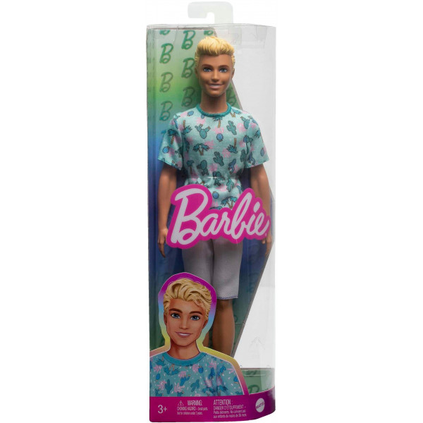 Фото - Лялька Barbie Кен "Модник" у футболці з кактусами (HJT10)